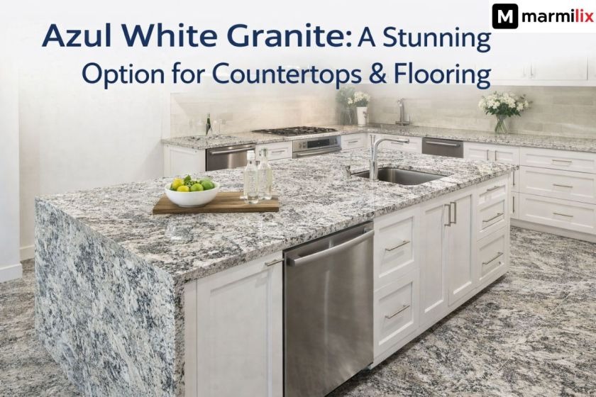 Azul White Granite Countertops and Flooring